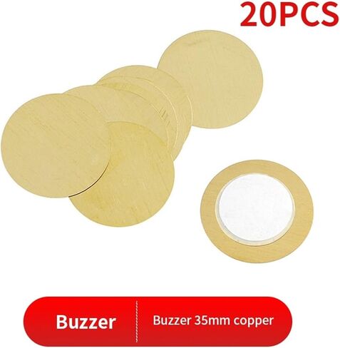 20PCS Piezoelectric Ceramic Wafer Plate Dia 35MM 50MM Piezo Buzzer Copper Sheet with Copper Wire, for Speaker(Buzzer-50mm) in Saudi Arabia