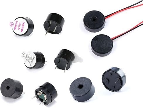 10pcs 3V 3.3V 5V 12V 24V طنانة نشطة مغناطيسية طويلة نغمة صفر مستمر 12 مم 9.5 ملم صاخب بيزو نشط/سلبي (12065-16R-passive) in Saudi Arabia