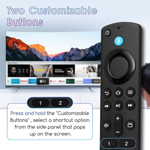 Replacement Remote Control for TV Stick，for Fire Smart TVs Stick (2nd Gen), AMZ Smart TV (3rd Gen), TV Cube (1st/2nd Gen), TV Stick Lite, TV Stick 4K in Saudi Arabia