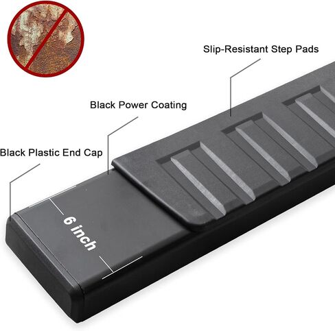 6 Inch Running Boards Compatible with 2005-2025 Nissan Frontier Crew Cab Truck Pickup (Black Powder Coated) Nerf Bars Side Steps Step Rails in Saudi Arabia