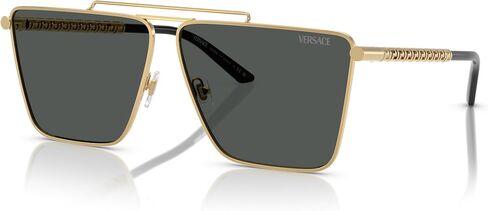 Versace Man Sunglasses Gold Frame, Dark Grey Lenses, 64MM in Saudi Arabia
