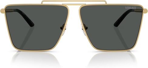Versace Man Sunglasses Gold Frame, Dark Grey Lenses, 64MM in Saudi Arabia