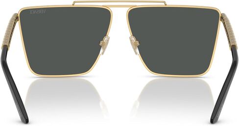 Versace Man Sunglasses Gold Frame, Dark Grey Lenses, 64MM in Saudi Arabia