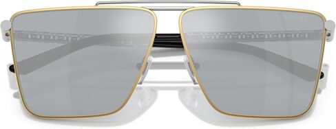 Versace Man Sunglasses Gold Frame, Dark Grey Lenses, 64MM in Saudi Arabia