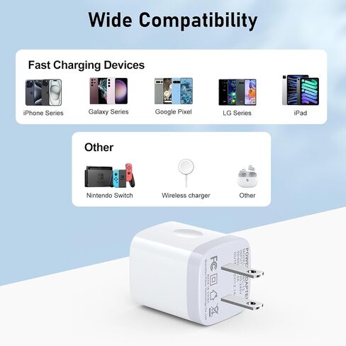 Double USB Charger Block,[5V 2.1A] Dual Port Wall Charger Power Adapter,USB-A Charging Plug 2-Pack Charging Box Brick,Cube for iPhone 16/15/14/13/12/11/SE/XS/X/8,Samsung,Pixel,Android - Black in Kuwait