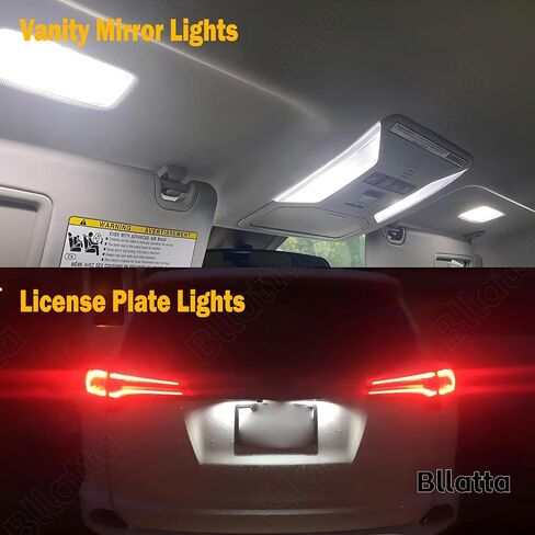 8pcs LED LED interior Light Kit لتويوتا RAV4 2016 2017 2018 2019 2020 2021 2022 Super Bright White 6000K LED LID LIGH in Kuwait