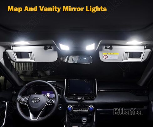 8pcs LED LED interior Light Kit لتويوتا RAV4 2016 2017 2018 2019 2020 2021 2022 Super Bright White 6000K LED LID LIGH in Kuwait