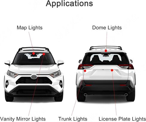 8pcs LED LED interior Light Kit لتويوتا RAV4 2016 2017 2018 2019 2020 2021 2022 Super Bright White 6000K LED LID LIGH in Kuwait