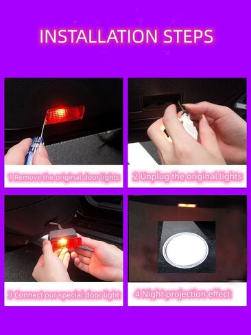 2PC باب السيارة LED LED LIDO LIGHTOR ، WELLIS LAMP SHADOW LAMP ، Automotive Step Light متوافق مع 2014-2020 C W205 A W176 B E W212 W213 ML W166 GLA GLB GLC GLS. (W205) in Saudi Arabia
