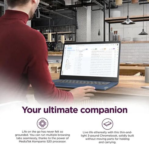 Lenovo 15.6"FHD Chromebook-Intel Quad-Core N4120(> N4020)4GB RAM,320GB Storage,(64GB eMMC+256GB SDCard),Home & Student Laptop,with Privacy camera,Wi-Fi6,HDMI1.4,Chrome OS,Long Battery Life,Artic Grey in Saudi Arabia