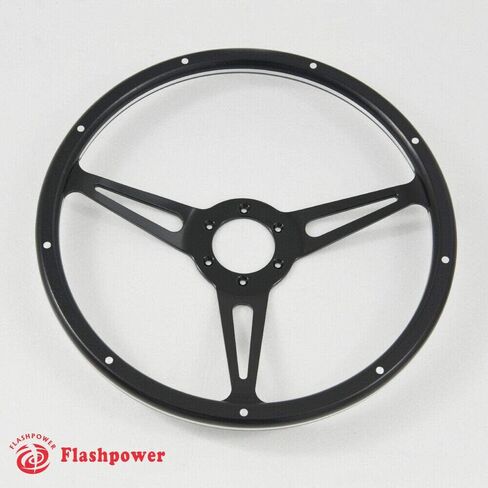 Flashpower 15'' Laminated Black Forest Wood 6 bolt Steering Wheel with Horn Button in Saudi Arabia