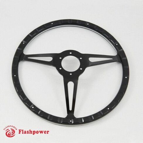 Flashpower 15'' Laminated Black Forest Wood 6 bolt Steering Wheel with Horn Button in Saudi Arabia