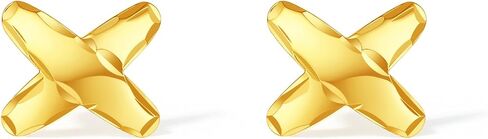 18K Gold Earrings X Stud Earring Small Letter Studs for Men Women Simple Minimalist Jewelry Gifts in Saudi Arabia