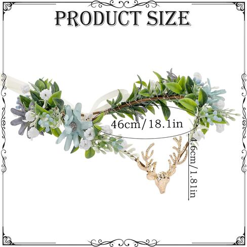MOSTORY Woodland Daisy Fairy Crown - Flower Elf Crown for Fairy Accessories Women Renaissance Renfaire Cosplay Fantasy Outfit in Saudi Arabia