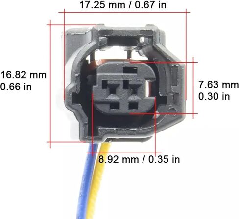 ABS Wheel Speed Sensor Connector Wire Plug Pigtail Wiring harness Compatible with TOYOTA TUNDRA SEQUOIA 2007 2008 2009 2010 2011 2012 2013 2014 2015 2016 2017 Replacement for 89543-0C020 in Saudi Arabia