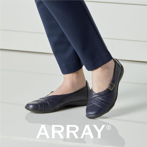 ARRAY Women's Valerie Buckle Detail Comfort Flat with Rubber Sole in Kuwait