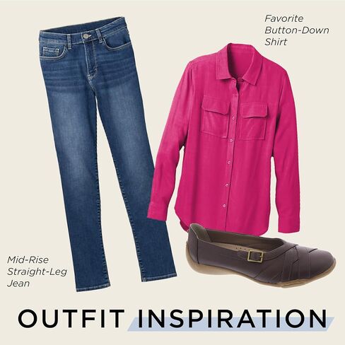 ARRAY Women's Valerie Buckle Detail Comfort Flat with Rubber Sole in Kuwait