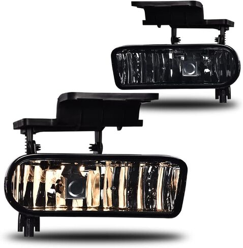 ALLGOOD LED Fog Lights w/Bulbs, Compatible with Chevy Silverado 1500 Pickup 2016-2018, Front Bumper Driving Fog Lights Lamps Clear Lens 1Pair in Kuwait