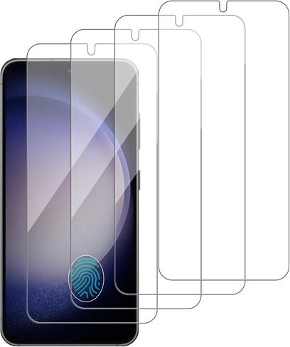 4 Pack Glass Screen Protector Compatible for Samsung Galaxy S21 FE 5G / SM-g990u [9H Hardness]-HD Screen Tempered Glass, Scratch Resistant,Easy Install [Case Friendly] in Kuwait
