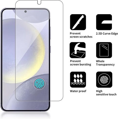 4 Pack Glass Screen Protector Compatible for Samsung Galaxy S21 FE 5G / SM-g990u [9H Hardness]-HD Screen Tempered Glass, Scratch Resistant,Easy Install [Case Friendly] in Kuwait
