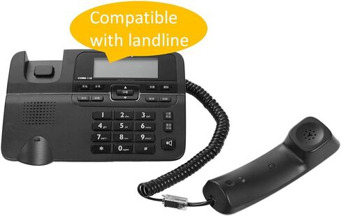10PACK Phone Cord Landline 8Ft Uncoiled/1.4Ft Coiled Landline Telephone Handset Cord Line Cable RJ9 4P4C Telephone Accessory Black （10 PACK） in Saudi Arabia