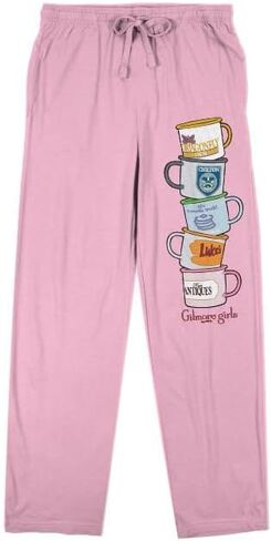 Bioworld Gilmore Girls Coffee Cups Women's Pink Sleep Pajama Pants in Saudi Arabia