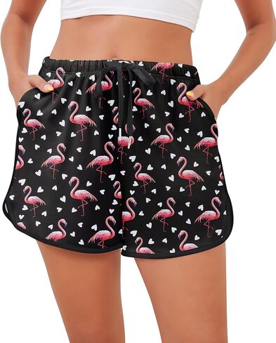 SWOMOG Womens Pajama Shorts Elastic Waist Bottom Women Comfy Lounge Pants Soft Sleep Shorts with Pockets S-XXL in Saudi Arabia