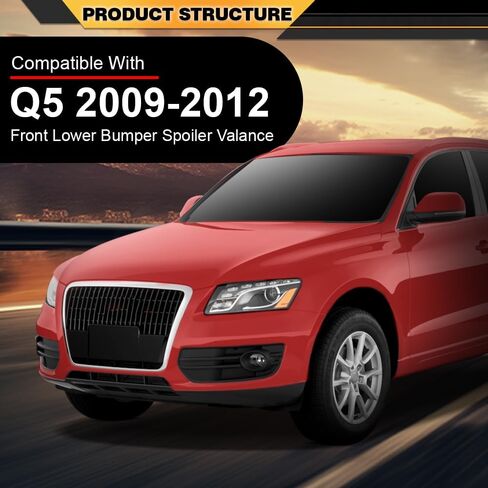 المفسد المفسد السفلي الأمامي المفسد متوافق مع Audi Q5 2009-2012 8R0807061DGRU ، AU1094102 ، 8R0-807-061-D-GRU ، 8R0-807-061-DGRU ، 8R0807061D GRU Black in Saudi Arabia