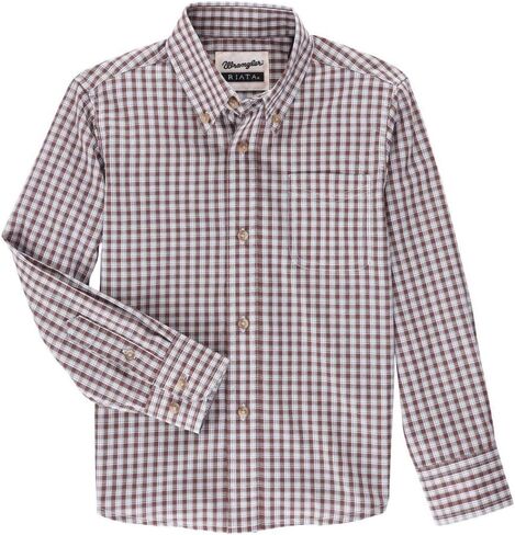 Wrangler Boy's Riata Plaid Assorted Button Down Shirts Multi XXL in Saudi Arabia