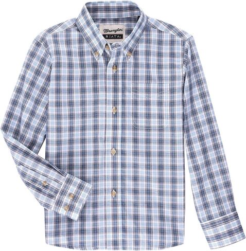 Wrangler Boy's Riata Plaid Assorted Button Down Shirts Multi XXL in Saudi Arabia