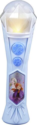 eKids Disney Frozen 2 Toy Microphone for Kids with Built-in Music and Flashing Lights, Designed for Fans of Frozen Merchandise and Frozen Gifts for Girls in Saudi Arabia