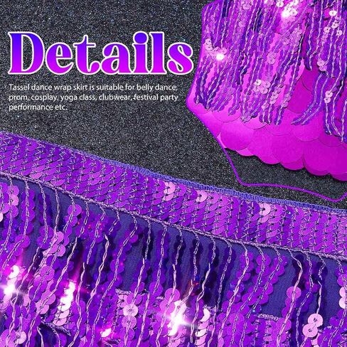 Dresbe Sparkly Sequin Fringe Skirt Mermaid Costume Belly Dance Varts for Women in Saudi Arabia