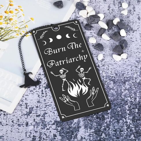 White Elephant Gifts,Adult Gag Gifts,Feminist Burn The Patriarchy,Wicked Witch Bookmark for Women Friends Women’s Rights Girls Power Gifts for Women Christmas Witchy Gift for Book Lover Birthday in Kuwait