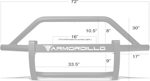 Armordillo AR واقي ما قبل المدى متوافق مع 2022-2025 Toyota Tundra | 8737712 | Matte Black | Round Tube | Modular Steel Pumper Grille Grille in Saudi Arabia