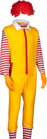 4 Pcs Clown Costume Set,Halloween Carnival Christmas Costume,Clown Wig Clothes Gloves,Cosplay Costume in Saudi Arabia
