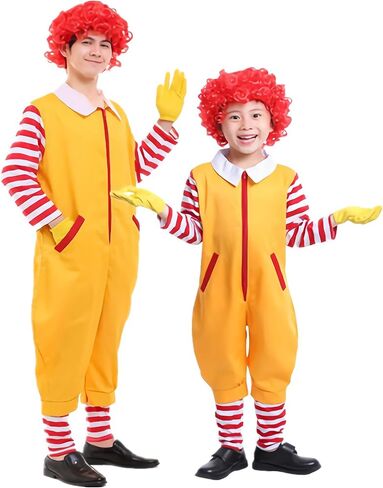 4 Pcs Clown Costume Set,Halloween Carnival Christmas Costume,Clown Wig Clothes Gloves,Cosplay Costume in Saudi Arabia