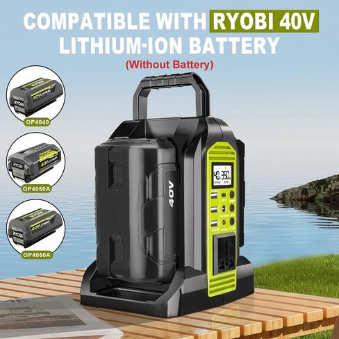 350W Power Inverter for Dewalt 20v Battery Power Supply Inverter DC 20V to AC 110~120V Battery Inverter with AC Output, 3*USB, Type-C Port, DC Output 12V/5A, LED Light in Saudi Arabia