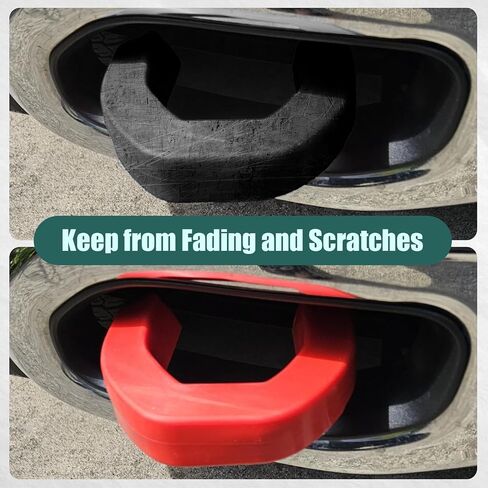تغطي خطافات السحب الأمامية غطاء خارجية متوافق مع 2019-2025 RAM 1500 Accessories Prepare Tow Hooks Add Color 2pcs (Red) in Kuwait