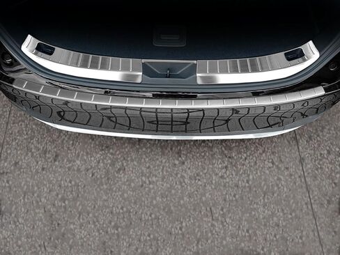 Car Accessories Compatible with Mazda CX-70 CX70 2024 2025 2026 Inner/Outer Rear Bumper Sill Plate Guard Cover Trim Stainless Steel 4PC(Black Brushed Finish) in Saudi Arabia