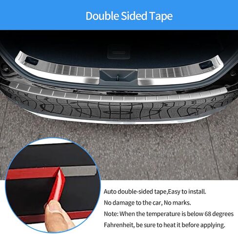 Car Accessories Compatible with Mazda CX-70 CX70 2024 2025 2026 Inner/Outer Rear Bumper Sill Plate Guard Cover Trim Stainless Steel 4PC(Black Brushed Finish) in Saudi Arabia