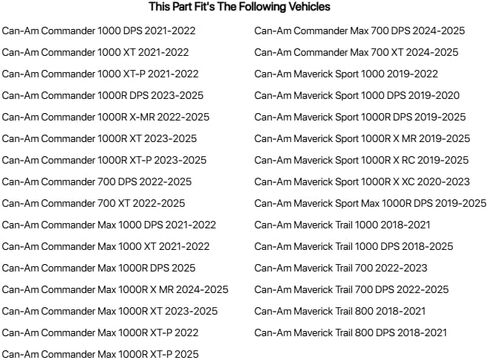 TUSK OFF-ROAD TUSK UTV POLYCARB النافذة الخلفية واضحة لـ CAN-AM Maverick Trail 1000 DPS 2018-2024 in Kuwait