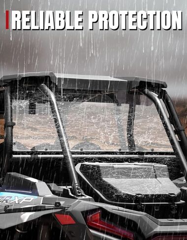 الزجاج الأمامي الخلفي A & UTV Pro لـ Polaris RZR XP 1000 2014-2023 ، النافذة الخلفية البولي المغلفة الصلبة 1/5 "، أقوى 250x من الملحقات الزجاجية ، التثبيت السريع المكون من قطعة 2 قطعة in Saudi Arabia
