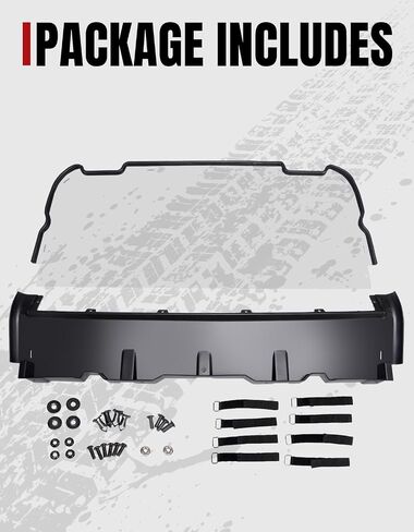 الزجاج الأمامي الخلفي A & UTV Pro لـ Polaris RZR XP 1000 2014-2023 ، النافذة الخلفية البولي المغلفة الصلبة 1/5 "، أقوى 250x من الملحقات الزجاجية ، التثبيت السريع المكون من قطعة 2 قطعة in Saudi Arabia