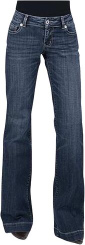 Stetson Women's 214 Trouser Flare Jeans Blue 14 REG in Saudi Arabia