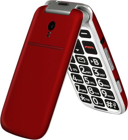 G3 Flip Cell Phone for Seniors,4G Unlocked Mobile Phones with Big Buttons,Speed Dial,SOS Button,Photo Contact,Talking Numbers,1200mAh Battery, Charging Dock in Kuwait