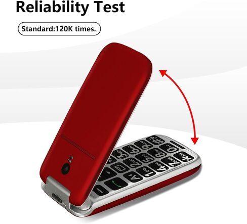 G3 Flip Cell Phone for Seniors,4G Unlocked Mobile Phones with Big Buttons,Speed Dial,SOS Button,Photo Contact,Talking Numbers,1200mAh Battery, Charging Dock in Kuwait