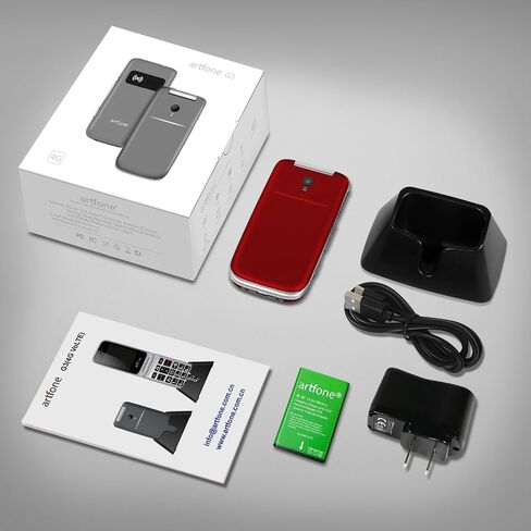 G3 Flip Cell Phone for Seniors,4G Unlocked Mobile Phones with Big Buttons,Speed Dial,SOS Button,Photo Contact,Talking Numbers,1200mAh Battery, Charging Dock in Kuwait