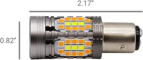 Syneticusa 1157 Error Free Canbus Dual Color Switchback LED Turn Signal Light Bulbs Anti Hyper Flash All in One Built In Resistors Amber/Yellow Turn Signal Anti (1157) in Saudi Arabia