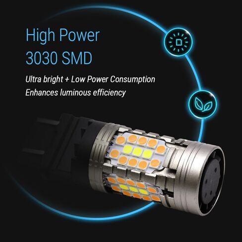 Syneticusa 1157 Error Free Canbus Dual Color Switchback LED Turn Signal Light Bulbs Anti Hyper Flash All in One Built In Resistors Amber/Yellow Turn Signal Anti (1157) in Saudi Arabia