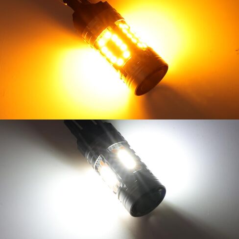 Syneticusa 1157 Error Free Canbus Dual Color Switchback LED Turn Signal Light Bulbs Anti Hyper Flash All in One Built In Resistors Amber/Yellow Turn Signal Anti (1157) in Saudi Arabia